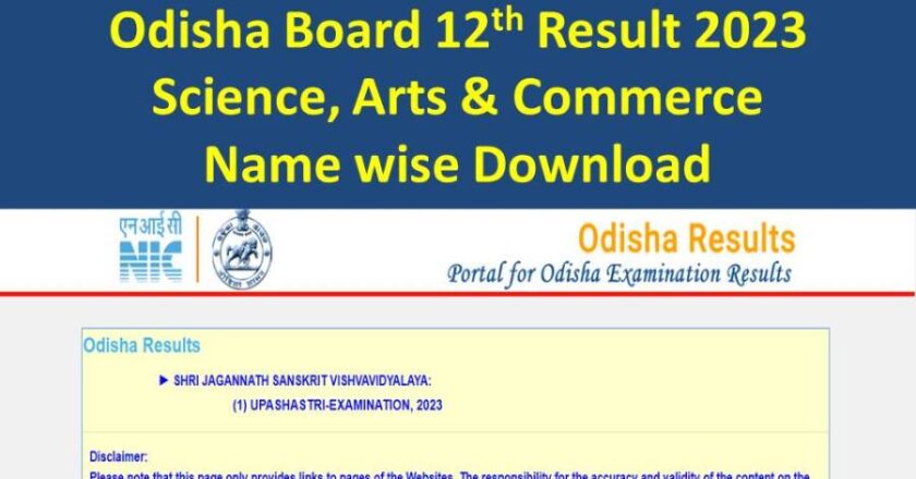 The 12th Arts Result 2023 has been DECLARED on orissaresults.nic.in