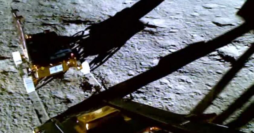 Watch: the Pragyan rover of Chandrayaan-3 explores the lunar terrain near the Shiv Shakti location