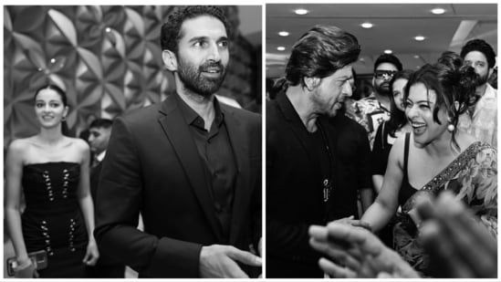 Inside pics Aditya Ananya in one frame SRKs candid moment with