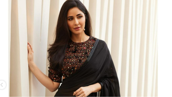 Katrina Kaif adds glam in black saree as she attends