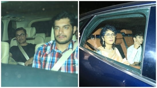 Aamir Kiran Rao and family spotted at Salmans home ahead