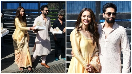 Rakul Preet Singh and Jackky Bhagnani at Mumbai's private airport on Friday. (Pics: Varinder Chawla) Rakul Preet Singh and Jackky Bhagnani at Mumbai's private airport on Friday. (Pics: Varinder Chawla)