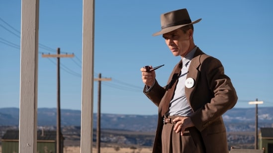 This image released by Universal Pictures shows Matt Damon as Gen. Leslie Groves, left, and Cillian Murphy as J. Robert Oppenheimer in a scene from "Oppenheimer." (Universal Pictures via AP)(AP) This image released by Universal Pictures shows Matt Damon as Gen. Leslie Groves, left, and Cillian Murphy as J. Robert Oppenheimer in a scene from "Oppenheimer." (Universal Pictures via AP)(AP)