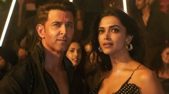 Deepika Padukone with Hrithik Roshan in a still from Fighter directed by Siddharth Anand. Deepika Padukone with Hrithik Roshan in a still from Fighter directed by Siddharth Anand.
