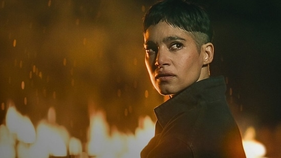 Sofia Boutella in a still from Rebel Moon — Part Two: The Scargiver. Sofia Boutella in a still from Rebel Moon — Part Two: The Scargiver.