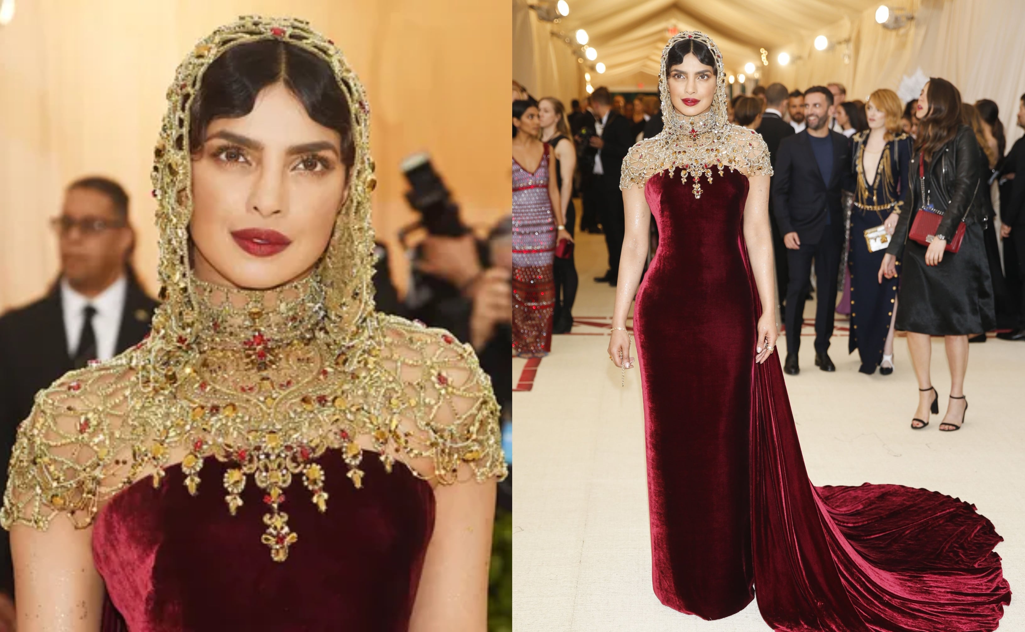 Priyanka Chopra in her Ralph Lauren velvet gown at Met Gala 2018 Priyanka Chopra in her Ralph Lauren velvet gown at Met Gala 2018