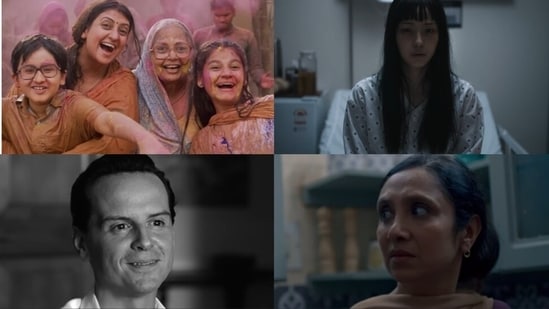 (L-R) Stills from Ripley, Yeh Meri Family, Parasyte The Grey, and Family Aaj Kal. (L-R) Stills from Ripley, Yeh Meri Family, Parasyte The Grey, and Family Aaj Kal.