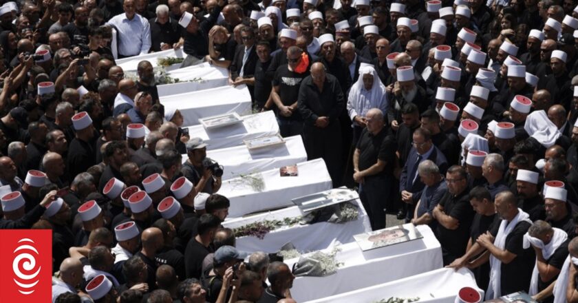 Thousands mourn children killed in Golan Heights strike