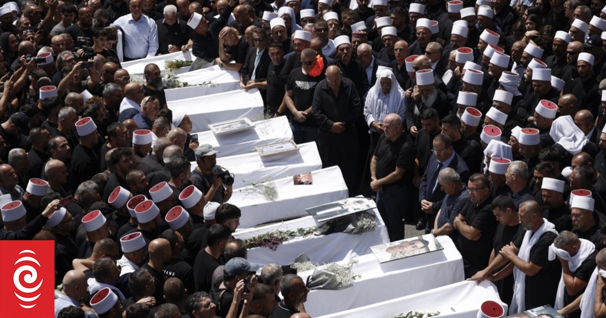 4KMAN9N afp golan heights funeral jpg