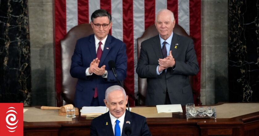 Benjamin Netanyahu speech draws protests to the US Capitol