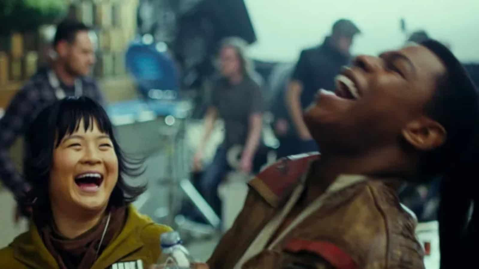 Star Wars The Last Jedi Rose and Finn Laughing