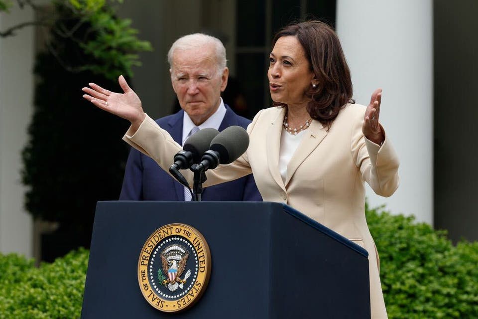 Kamala Harris: Gen Z-friendly VP, Democratic leader — and first female POTUS? 8 US Vice President Kamala Harris stands next to US President Joe Biden