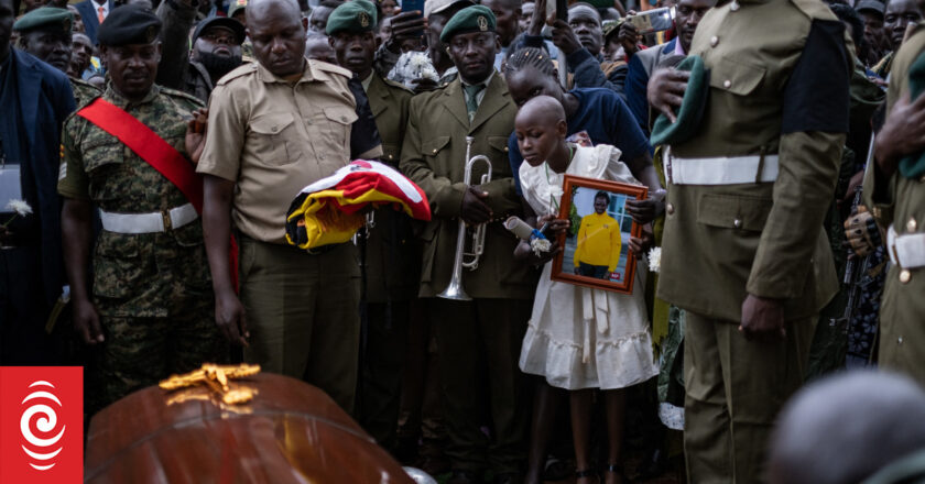 Slain Ugandan Olympian Rebecca Cheptegei buried with full military honours