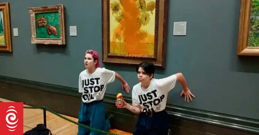 UK Just Stop Oil duo jailed for throwing soup at Van Gogh’s ‘Sunflowers’