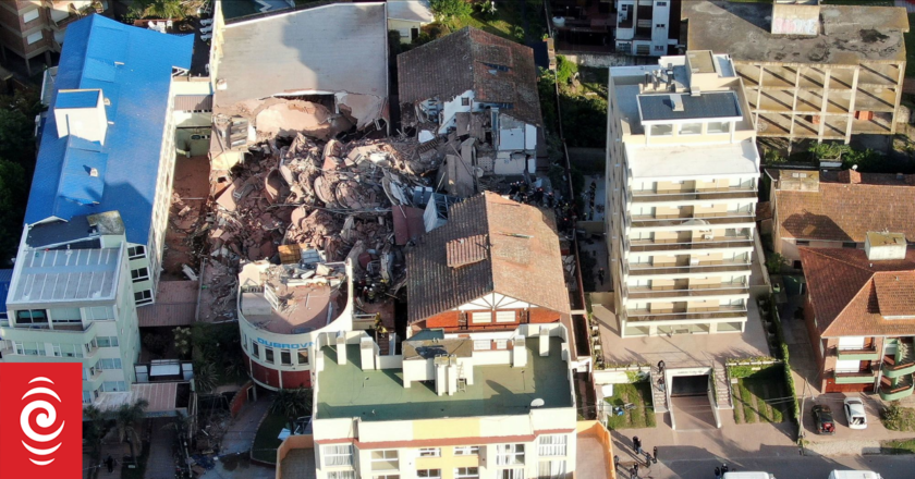 One dead and others trapped beneath rubble of collapsed hotel in Argentina