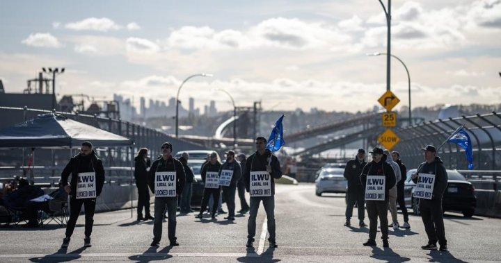 B.C. port union files constitutional challenge of back-to-work order