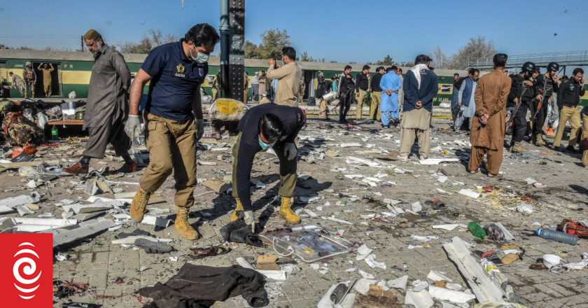At least 24 killed in Pakistan train station bomb blast, police say