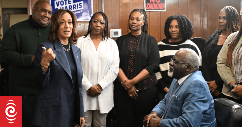 Kamala Harris talks to African American church in battleground Michigan