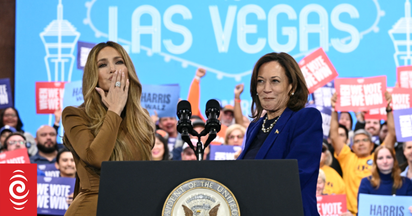 US election live: Harris takes stage with J Lo, vows to ‘restore reproductive freedom’