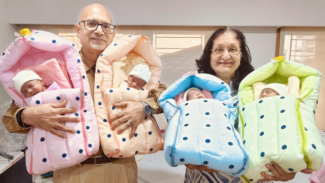 Holy Family Hospital in Bandra celebrates rare birth of quadruplet