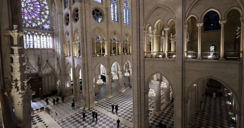 First glimpse inside restored Notre-Dame cathedral five years after devastating fire | World News