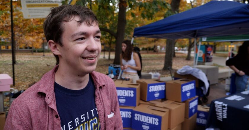 ‘We’ve had a lot of good energy here’: University students handed cookies for voting early in Michigan | US News