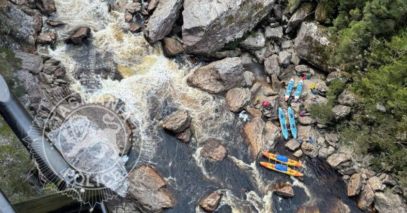 Kayaker in Tasmania has leg amputated after becoming ‘wedged’ between rocks in river | World News