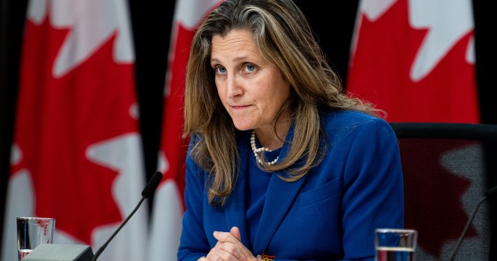 Chrystia Freeland promises a fall fiscal update as clock ticks down on 2024 – National