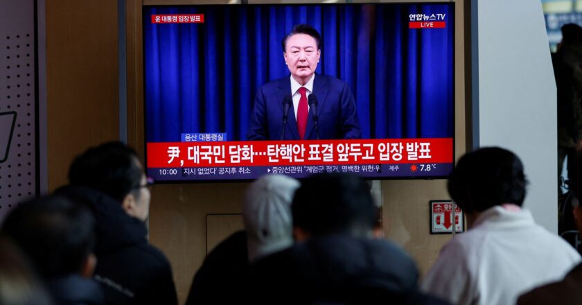 South Korea’s president apologises days after declaring martial law and surrounding parliament with soldiers | World News