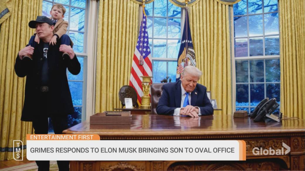 Click to play video: 'Grimes speaks out after Musk takes son to White House'