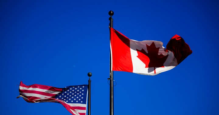 Canada U.S. tariffs flags