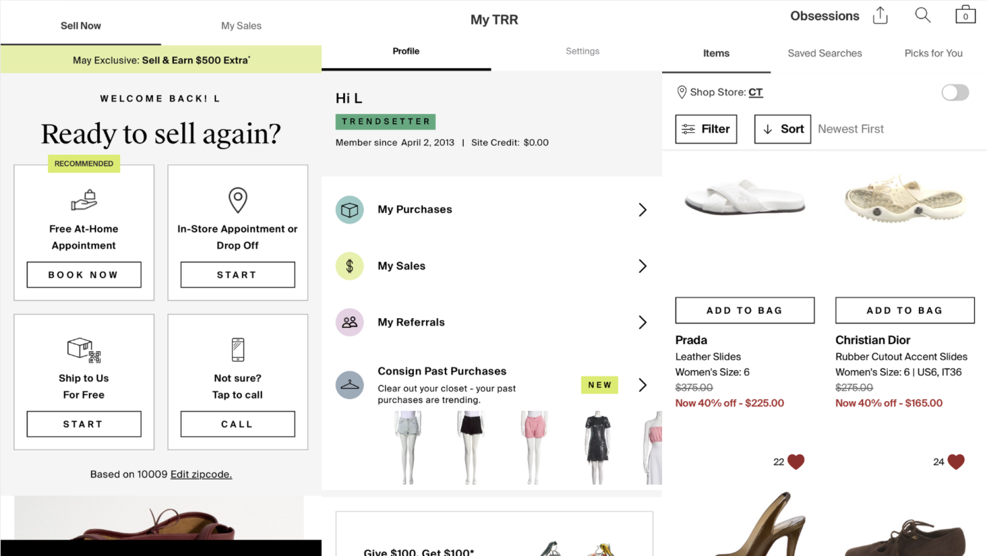 The Best Apps for Selling Used Clothing and Household Items 3 TheRealReal on iOS