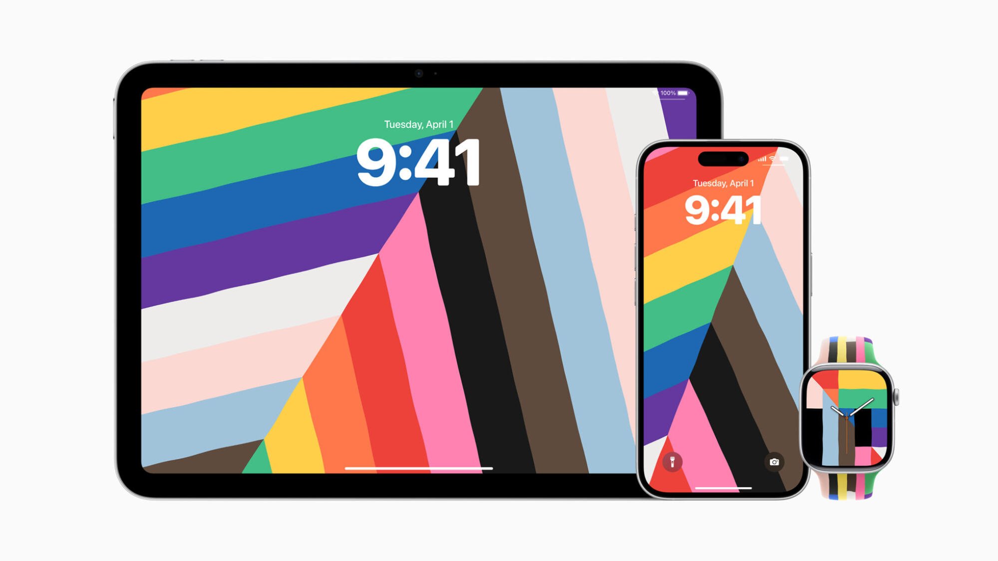 All the New Features and Changes in iOS 18.5 2 apple pride harmony wallpaper on ipad, iphone, and apple watch