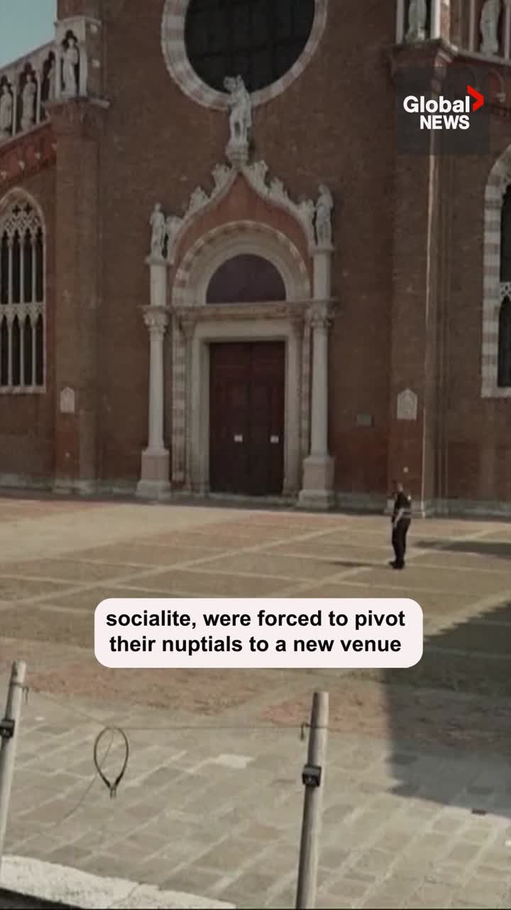 Click to play video: 'Jeff Bezos wedding forced to move due to threat of inflatable crocodiles'