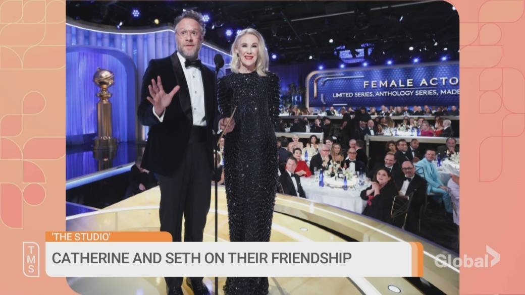 Click to play video: 'Seth Rogen & Catherine O’Hara let their real-life friendship inspire ‘The Studio’'