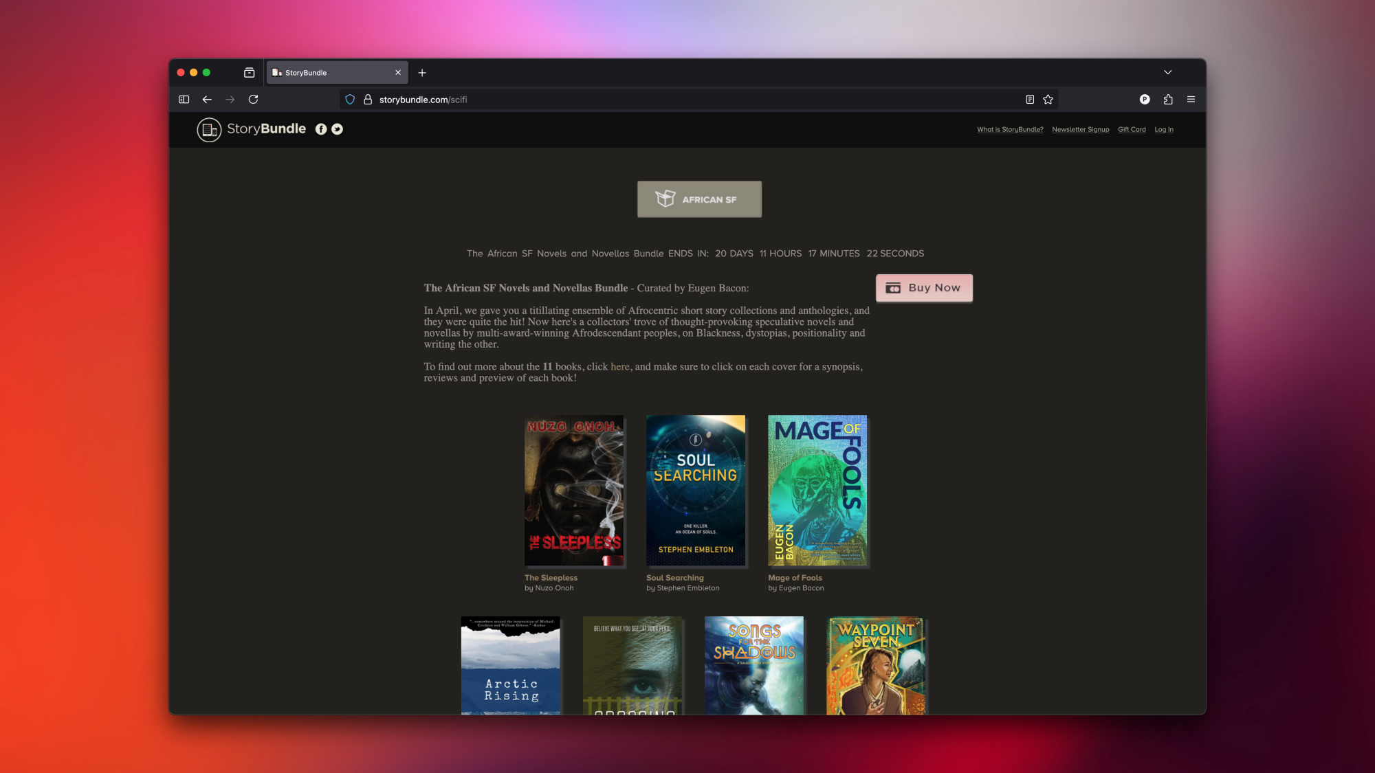 I 'De-Amazoned' My Kindle, and Here's How I Buy DRM-Free EBooks 4 Storybundle's homepage showing an African sci-fi ebook bundle.