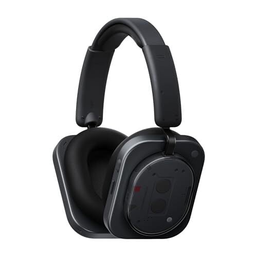 The Best Deals on Headphones and Earbuds During Labor Day Sales 2025 2 Nothing Headphone (1) Hybrid Active Noise Cancelling Headphones, Wireless Over Ear Headphones with 6 MICS, Personalized Spatial Audio, Tuning by KEF, Up to 80 Hours Playtime, Bluetooth Headset Black