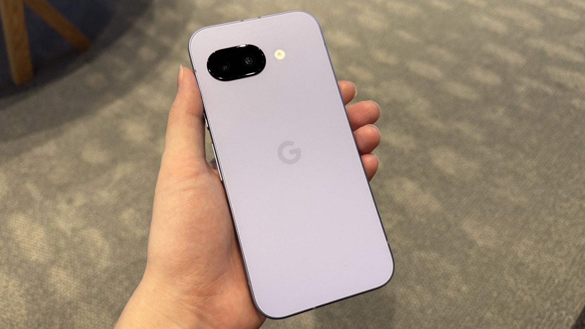 The Pixel 9a from the rear