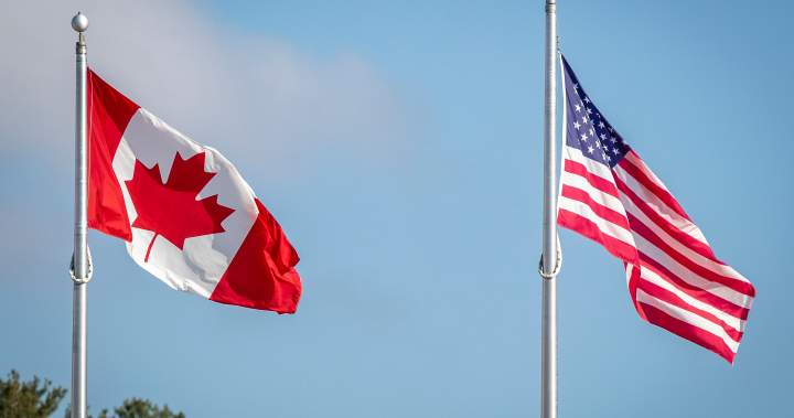 CanadaUS border flags