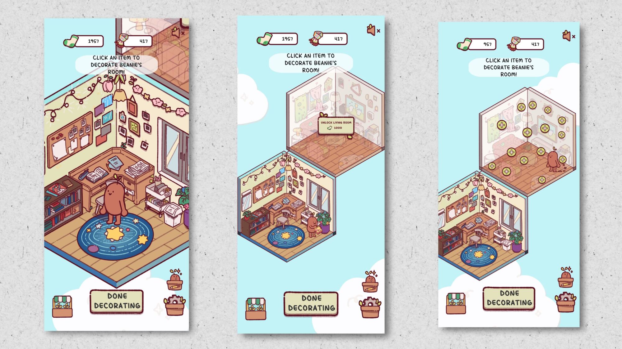 The Little Bean Guy in Your Focus Friend App Now Has Two Rooms in His House 2 Bean screens