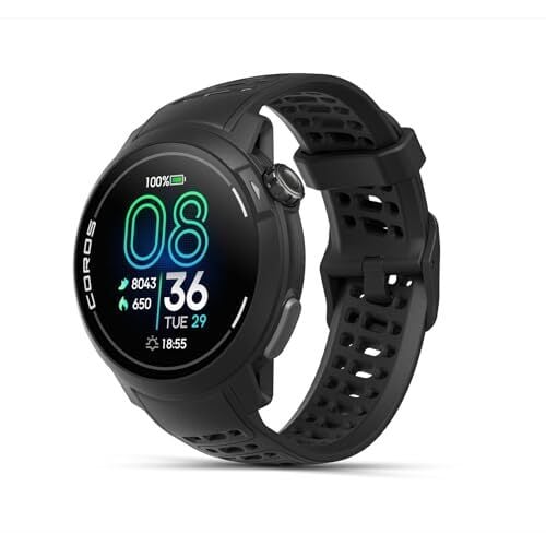 The Best Fitness Watches for Runners 4 COROS PACE Pro GPS Sport Watch, 1.3-inch AMOLED Touchscreen, Fastest in Class Processor, 20 Days Battery Life, Navigation with Global Offline Maps, Sleep Tracking, Running, Cycling, Swimming- Black