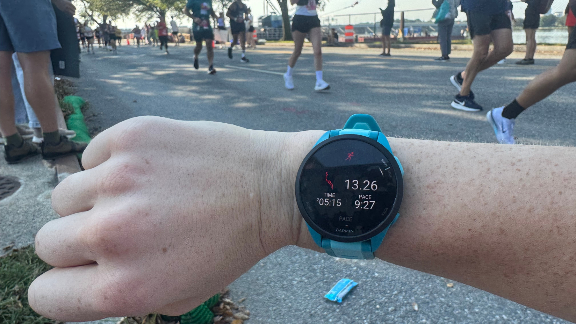 Garmin's Run Coach Can Help You Train for a Marathon 2 Racing a half-marathon with the Garmin Forerunner 165.