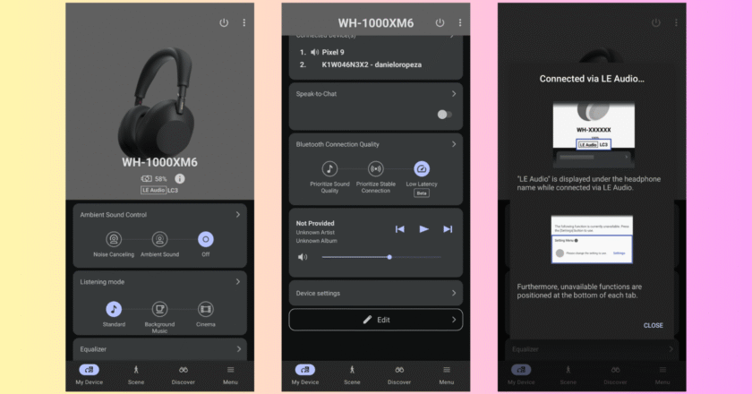 I Tried the New LE Bluetooth Audio on the Sony WH-1000XM6 Headphones