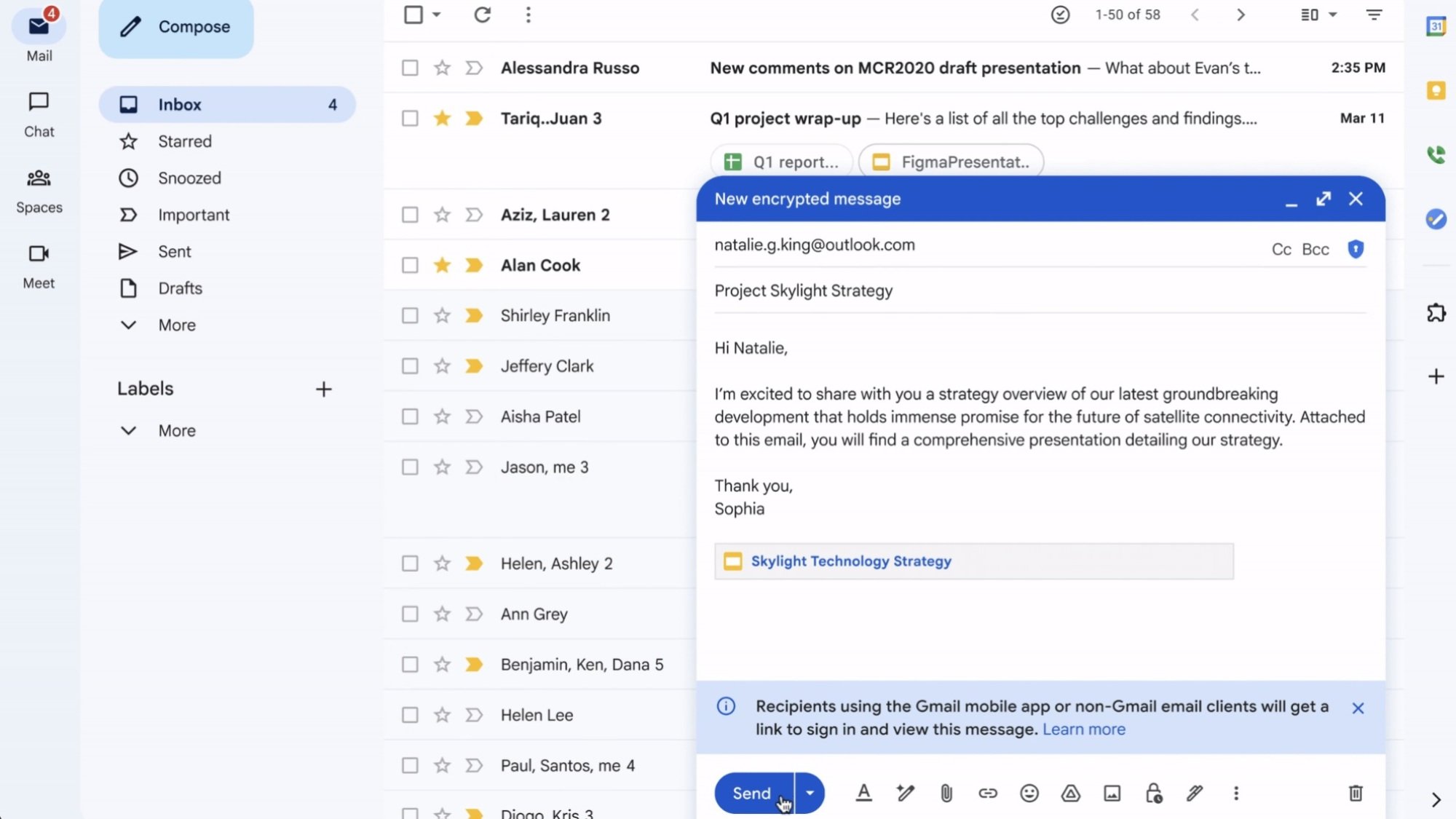google e2ee messaging