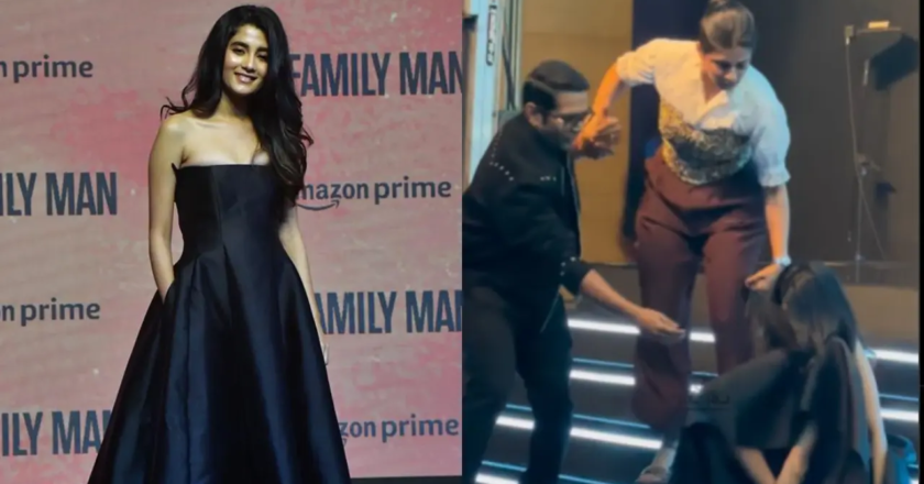Ashlesha Thakur suffers a terrible fall during The Family Man 3 trailer launch