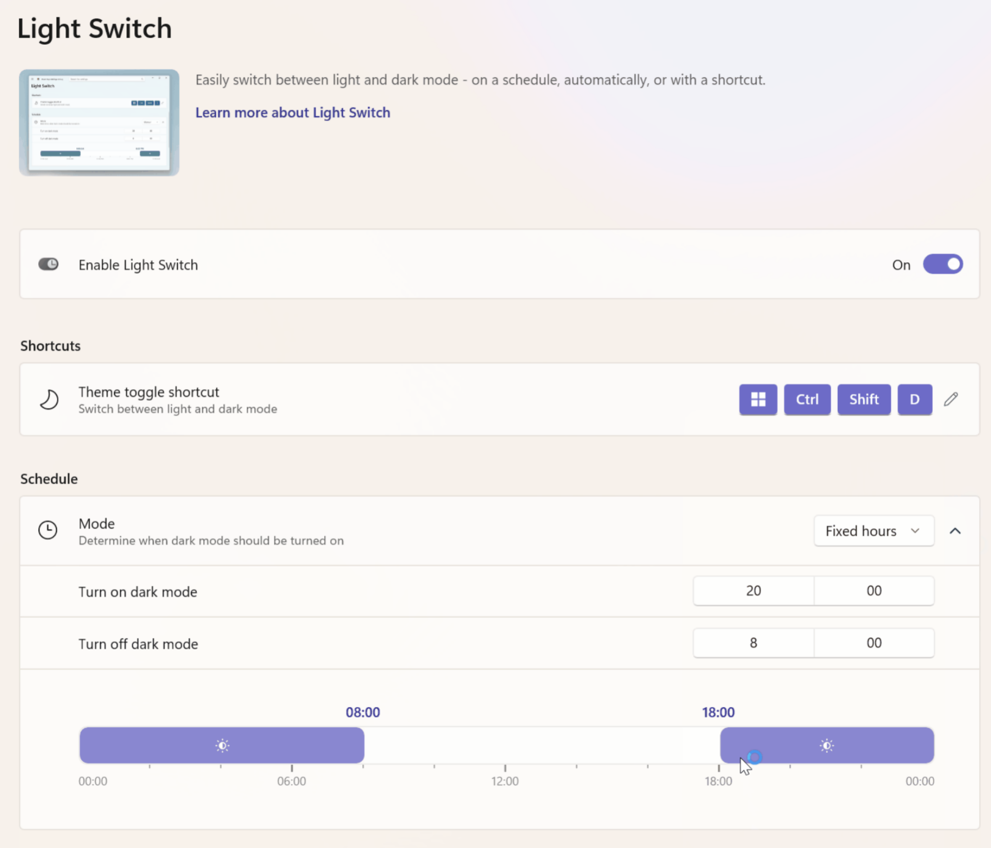 Light Switch for Windows PowerToys