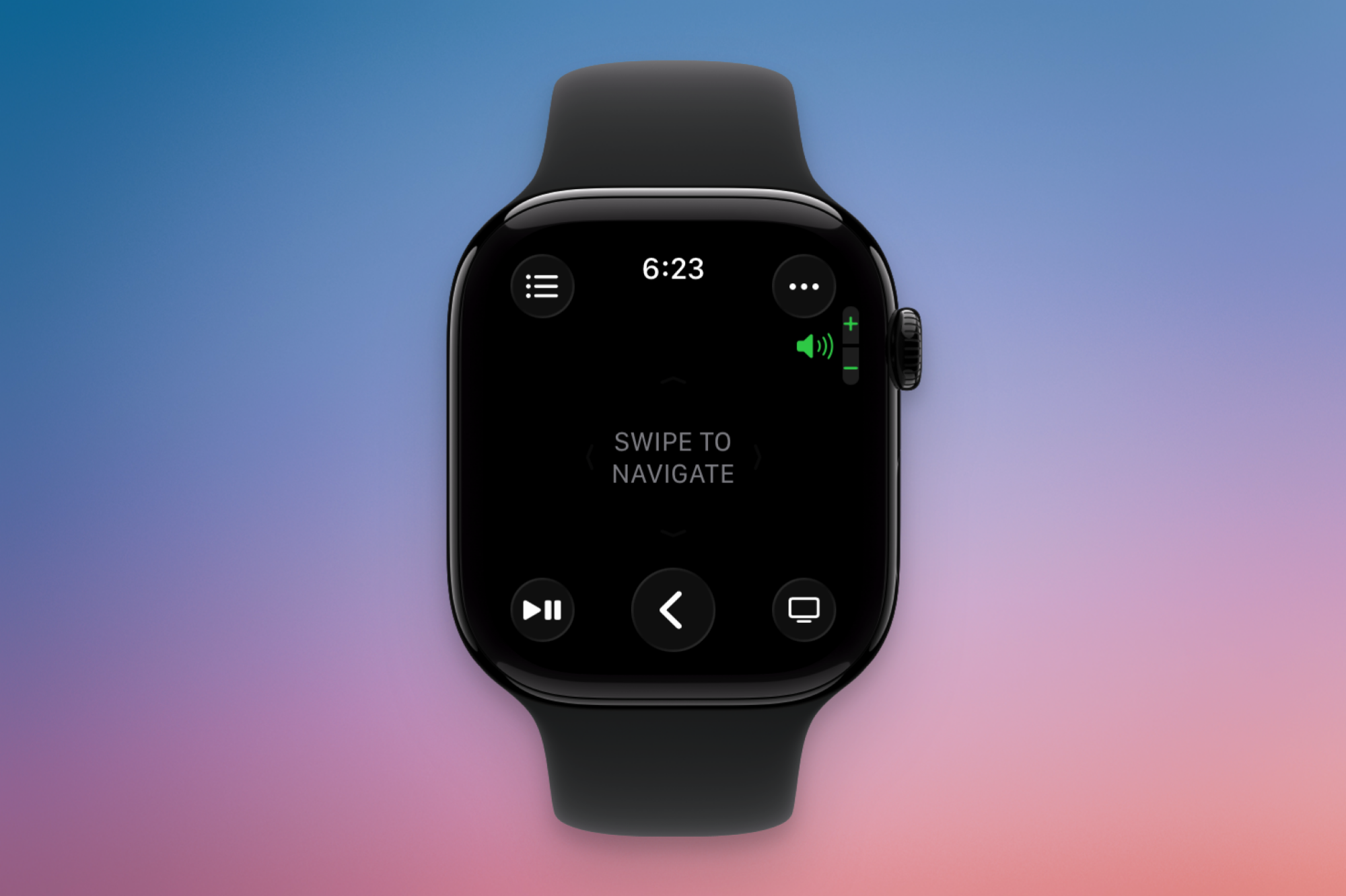 Controlling Apple TV from Apple Watch.