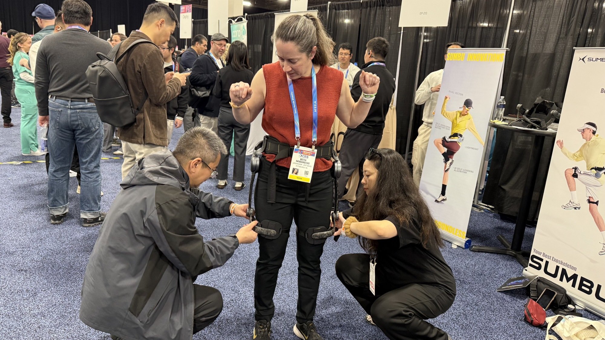 Me getting an exoskeleton fitted