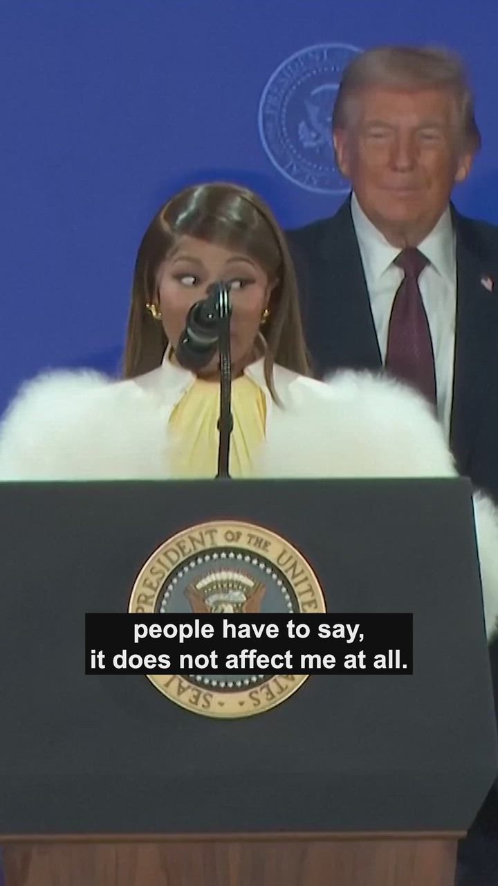 Click to play video: 'Trump’s #1 fan? Nicki Minaj says hate for president motivates her support'