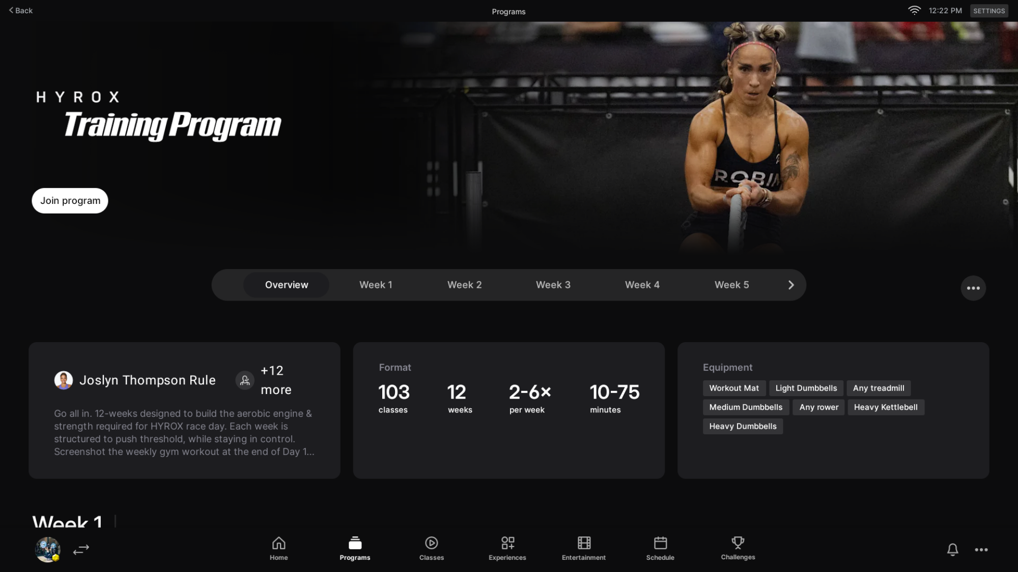 Peloton Just Launched a 12 Week Hyrox Training Program